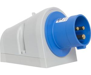 Brennenstuhl Enchufe CEE de pared de 3 polos, enchufe industrial de pared 230 V/16 A, ideal para uso exterior e interior, obras, industria, IP44, 16 A