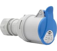 Brennenstuhl Enchufe eléctrico CEE de 3 polos para uso exterior, toma CEE 230 V/32 A con tapa, conexión atornillable, uso al aire libre, camping, caravana, obras, IP44, 32 A