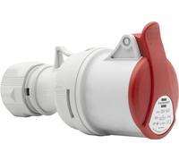 Brennenstuhl Enchufe eléctrico CEE de 4 polos para uso exterior, enchufe industrial CEE 400 V/16 A con tapa, tecnología conexión atornillable, uso en obras, camping, IP44, 16 A