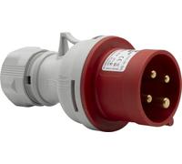 Brennenstuhl Enchufe eléctrico CEE de 4 polos para uso exterior, enchufe industrial macho CEE 400 V/16 A, tecnología conexión atornillable, uso en obras, camping, IP44, 16 A