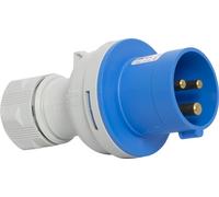 Brennenstuhl Enchufe eléctrico con contacto de tierra CEE de 3 polos para uso exterior, enchufe CEE 230 V/16 A, conexión atornillable, uso al aire libre, camping, caravana, obras, IP44, 16 A