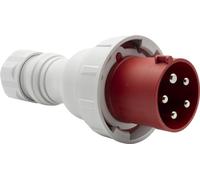 Brennenstuhl Enchufe eléctrico industrial CEE de 5 polos para uso exterior, toma eléctrica macho CEE 400 V/63 A, conexión atornillable, uso al aire libre, obras, industria, camping, IP67, 63 A