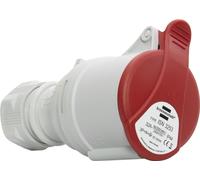 Brennenstuhl Enchufe industrial con tapa CEE de 5 polos, 400 V/32 A, para uso exterior, conexión atornillable, uso en obras, camping, aplicaciones comerciales, IP44