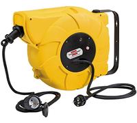 Brennenstuhl enrollacables eléctrico IP44 / enrollador de cable automático para exteriores (16+2m de cable, montable, para montaje en pared, IP44) amarillo