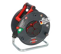 Brennenstuhl Enrollacables Garant V2 IP44 40m exterior (Made in Germany, 3 tomas de corriente con contacto de puesta a tierra, plástico especial)