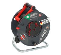 Brennenstuhl Enrollacables Garant V2 IP44 50m exterior (Made in Germany, 3 tomas de corriente con contacto de puesta a tierra, plástico especial)
