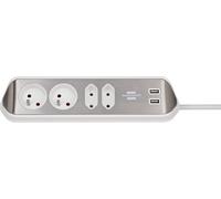 Brennenstuhl® estilo - regleta de 4 enchufes para cocina y oficina, c
