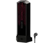 Brennenstuhl Gaming Torre Enchufes Vertical de 9 vías con USB y Control de luz RGB (con protección contra sobretensión, Cable de 2 m, 3X USB C con máx. 45W PD, 2X USB A e Interruptor)