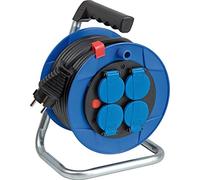 Brennenstuhl Garant Compact IP44 - Extensor de tambor (15 m, de plástico especial, para uso corto en exteriores, fabricado en Alemania), color azul