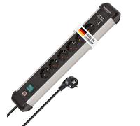 Brennenstuhl Regleta Premium-ALU-Line 6 enchufes Aluminio USB-C PD 30W USB-A 18W 3m con interruptor