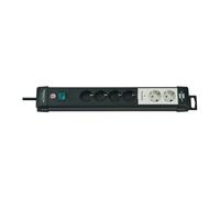 Brennenstuhl Premium-Line 6gang negro *EN* 3m H05VV-F3G1 5 interruptores/2 permanentes