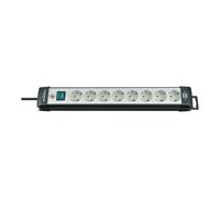 Brennenstuhl Premium-Line 8gang negro/lig gris *EN* 5m H05VV-F3G1.5 con interruptor
