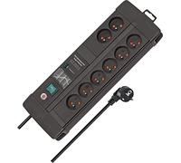 Brennenstuhl Premium Line Duo - Sistema de conexión Francesa | Protección contra sobretensiones hasta 60.000 A y 3 m de cable, fabricado en Alemania