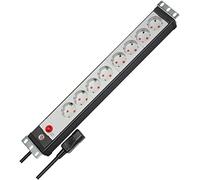 Brennenstuhl Premium-Line regleta de enchufes 19" para Armario Rack con 8 Tomas de Corriente y Clavija IEC (Cable de 3 m, Unidad de distribución, 19" Formato para Montaje)
