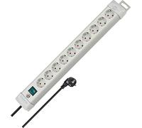 Brennenstuhl Premium-Line regleta de enchufes con 10 Tomas de Corriente (Cable de 3m, con Interruptor, montable, Fabricado en Alemania) Gris