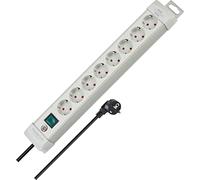 Brennenstuhl Premium-Line regleta de enchufes con 8 Tomas de Corriente (Cable de 3m, con Interruptor, montable, Fabricado en Alemania) Gris