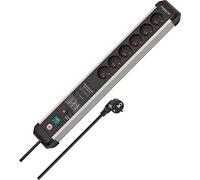 Brennenstuhl Premium Protect-Line - Regleta de 6 enchufes con protección de Bobina (Cable de 3 m, con Interruptor, Sistema de Enchufe francés, Fabricado en Alemania)