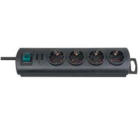 Brennenstuhl Regleta de enchufes Primera-Line 4 tomas con interruptor iluminado 1,5 m Negro