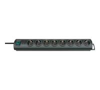 Brennenstuhl Regleta de enchufes Primera-Line 8 tomas, interruptor iluminado, cable 2 m, negro