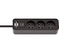 Brennenstuhl - Regleta de enchufes (3 enchufes, 1,5 m de cable)
