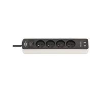 Brennenstuhl Regleta Ecolor con 4 tomas + 2 tomas USB Longitud 1,5 m