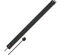 Brennenstuhl regleta enchufes ALU-Line 19" para Armario Rack con enchufes para aparatos de frío (Unidad de distribución, 19" Formato para Montaje, sin Interruptor, Cable de 2 m)