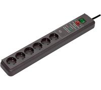 Brennenstuhl secure-tec surge protection 15.000 a negro 6 salidas ac 3
