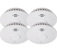 Brennenstuhl Set de Detector de Humo RM L 3101/4 detectores conectables por radiocomunicación (conectar hasta 40 detectores inalámbricos, con batería de 10 años, Probado según DIN EN 14604)