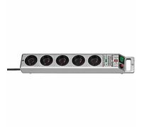 brennenstuhl Steckdosenleiste Super-Solid, 5-fach, Silber