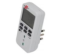 BRENNENSTUHL Temporizador semanal Digital - Toma temporizada fácil e intuitiva, Interruptor temporizado para optimizar el Consumo de energía, Blanco