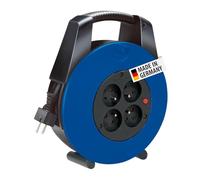 Brennenstuhl Vario Line - Juego de 4 enchufes para bebidas, cable de 15 m, color negro/azul
