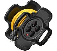 Brennenstuhl X-GUM - Enrollador de cable eléctrico compacto (4 tomas (20 m, uso en interiores, fabricado en Francia)