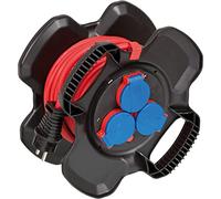 Brennenstuhl X-Gum IP44 - Carrete de cable de goma para construcción (10 m, uso permanente en exteriores, mezcla de goma especial, fabricado en Alemania)