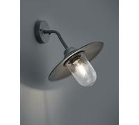 Trio-Leuchten Lámpara pared exterior Brenta, aluminio fundido, antracita, cristal, sin bombilla E27