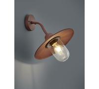 BRENTA OUTDOOR DOWN WALL SCONCE ALUMINIO FUNDIDO PINTADO EFECTO ÓXIDO CON DIFUS
