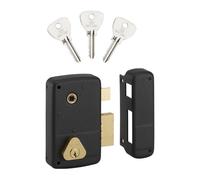 bricard 1854 cerradura de sobreponer vertical fouillot 2 entradas Cilindro 5 pasadores derecha, negro
