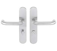 Bricard 666465 Tempo New Wave - Juego de tiradores de acero inoxidable para puerta de baño (con condena)