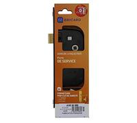 Bricard BRI2656 2656-Cerradura empotrable de Eje de 50 mm para Dormitorio, Interior o Puerta de Servicio, 4 Llaves de Seguridad, Color, Negro, Blanco, Norme
