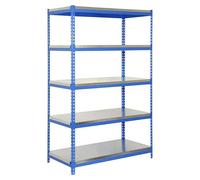 Bricoforte Estantería para cargas pesadas Metal (Al x An x Pr: 200 x 120 x 45 cm, Capacidad de carga por balda: 300 kg, Número de baldas: 5 ud.,...