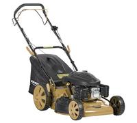 BRICOGARDEN - Cortacésped Gasolina 4T | 5 HP - 3,6 KW | 173 CC | 37,3 KG | Ancho Corte 51 CM | Alturas 25-75 MM (10 POS) | para Mantenimiento de Césped en Jardines y Zonas Verdes | Arranque Manual