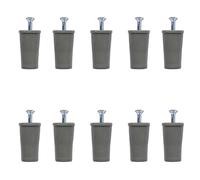 bricoleva.it Tapones de tope para persiana de PVC de colores - Paragolpes para persiana fabricada en Italia - Disponible en kit de 10 piezas o individuales - Incluye tornillos (10 unidades, gris)