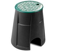 Bricoloco Arqueta riego jardín Pro Serie 20cm Circular Polipropileno Alta Resistencia Impacto, Clima Extremo y Rayos UV |Arqueta con Tapa Cierre a presión, Bordes biselados Anti Suciedad (1)