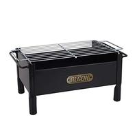 Bricoloco Mini Barbacoa portátil sobremesa carbón Parrilla Grill Hierro Artesanal 33X23X20CM. para balcón, terraza, Camping, Barco...