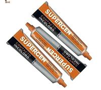 BricoLoco Pack 3 tubos Pegamento de contacto Supergen extrafuerte. 40 ml. Incoloro transparente. Suela zapatos, calzado, madera. Uniones resistentes y duraderas. Bricolaje y reparación. (3, 40 ml.)