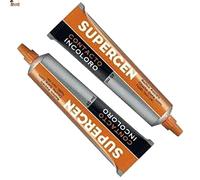 BricoLoco Pegamento de contacto Supergen extrafuerte. 40 ml. ¡¡¡Incoloro transparente!!!. Suela zapatos, calzado, madera. Uniones resistentes y duraderas. Bricolaje y reparación. (2, 40 ml.)