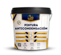 BRICOSALVAJE Pintura Anticondensación - Aislante Térmico, Conservantes Antimoho, Ultra Mate, para Paredes y Techos, Prevención Humedad, Fácil Aplicación, Premium (Blanco, 4 Litros)