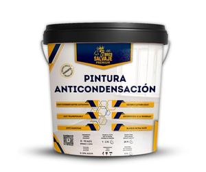 BRICOSALVAJE Pintura Anticondensación - Aislante Térmico, Conservantes Antimoho, Ultra Mate, para Paredes y Techos, Prevención Humedad, Fácil Aplicación, Premium (Blanco, 4 Litros)