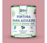 BRICOSALVAJE Pintura para Azulejos Cocina y Baño al Agua MATE | Sin Imprimación | Lavable | Gran dureza (Rosa Empolvado, 4 Litros)