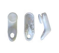 BricoShopping® Ganchos deslizantes reforzados para cortinas con riel extensible de repuesto, cortina de plástico blancos, corredera americana, universales, original Valiant StANLEY SWISH KIRSH ACRIMO