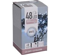 Guirnalda a pilas multifuncion 48 leds cable verde luz blanco frio 4,5
